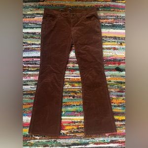 Brown flared corduroy pants